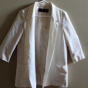 Zara Basic: Off White Lightweight Blazer